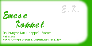 emese koppel business card